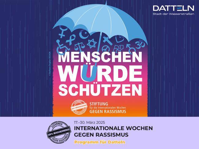 Titelbild des Programms der Internationalen Wochen gegen Rassismus 2025 für Datteln