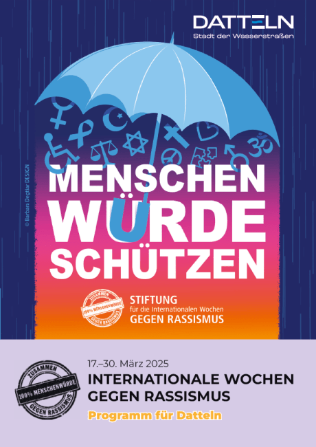 Titelbild des Programms der Internationalen Wochen gegen Rassismus 2025 für Datteln
