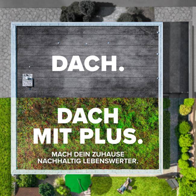 Visualisierung für die Aktion "10.000 grüne Dächer" der Emschergenossenschaft / Lippeverband