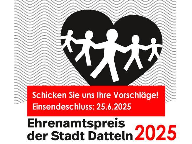 Aufruf zum Einschicken von Vorschläge für den Ehrenamtspreis 2025