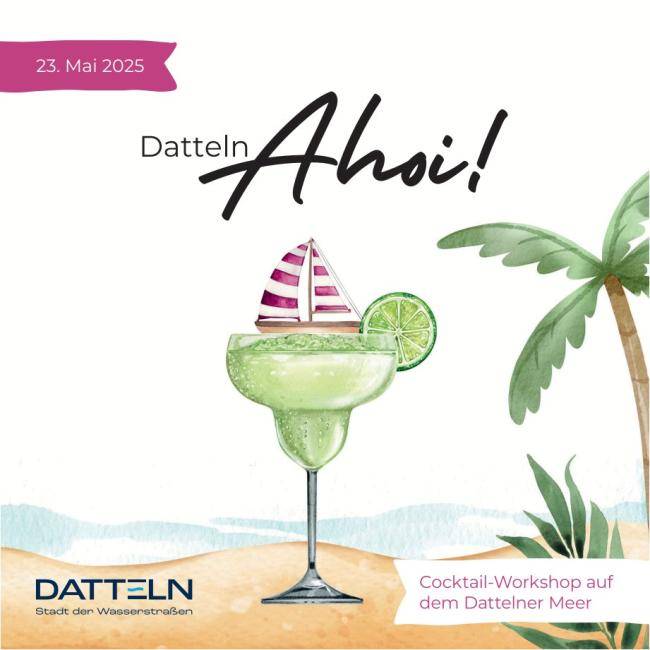 Datteln Ahoi Cocktail-Workshop Flyer Front