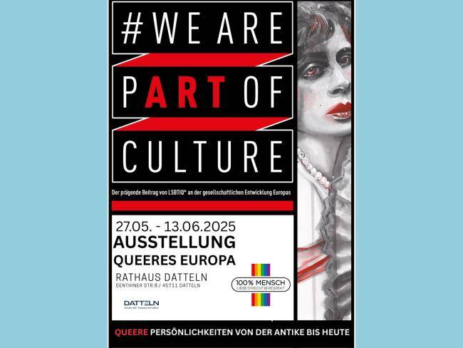Plakat der Ausstellung in der RathausGalerie - "We are culture"