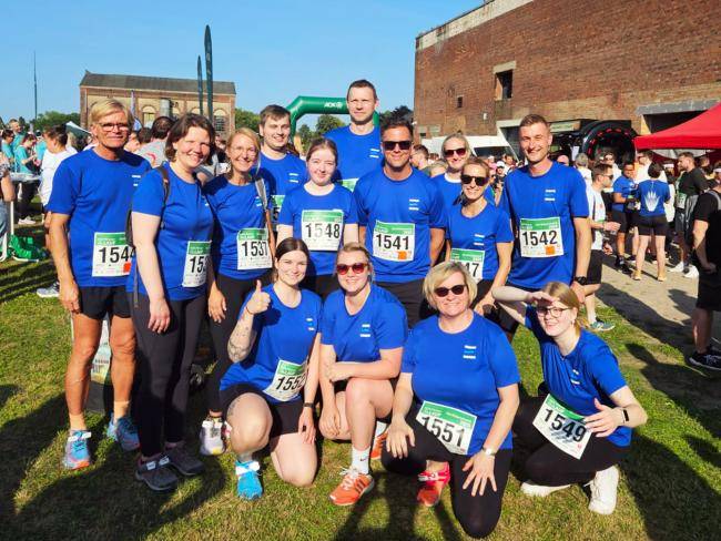 Die vier Teams der Stadtverwaltung Datteln, die beim AOK-Firmenlauf 2025 teilgenommen haben