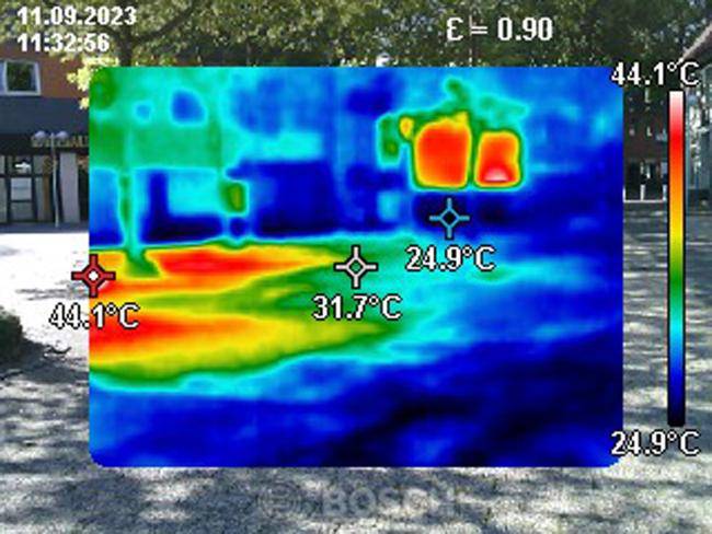 Bild, das mit einer Wärmebildkamera am Tigg aufgenommen wurde