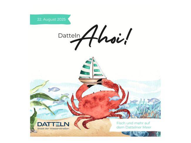 Flyer für die "Datteln Ahoi"-Aktion "Fisch und mehr am Dattelner Meer"