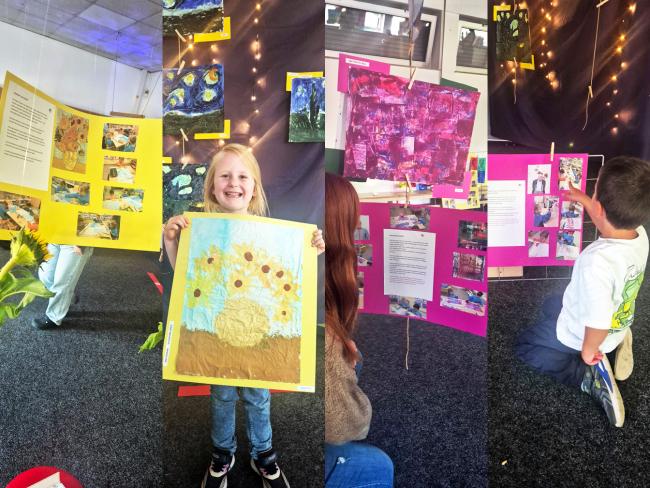 Kinder zeigen ihre Werke