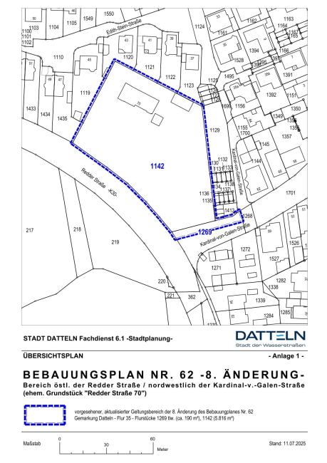 Bebauungsplan Nr. 62-8 Änderung 