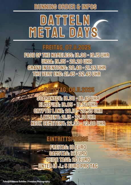 Flyer zu den Datteln Metal Days 2025