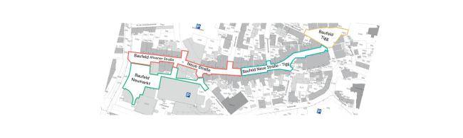 Übersichtskarte Baufelder - Umgestaltung Innenstadt