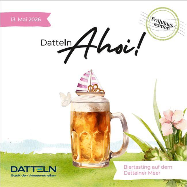 Hinweis auf das Biertasting im Rahmen von Datteln Ahoi! 2026