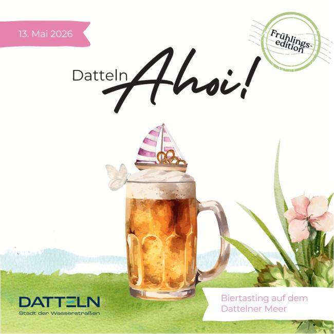 Datteln Ahoi Biertasting Frühling Flyer Vorderseite