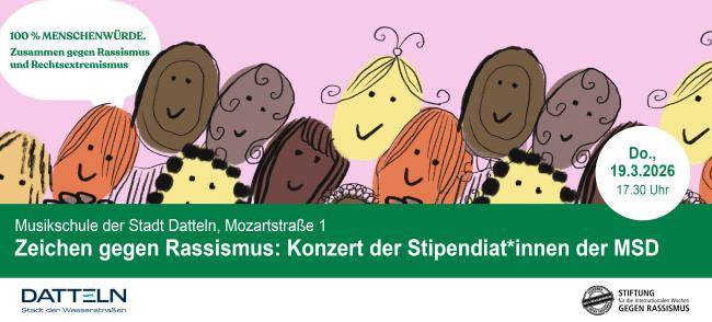 Hinweis auf der Konzert der Stipendiat*innen der Musikschule