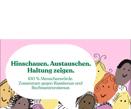 Werbung für die Internationalen Wochen gegen Rassismus 2026