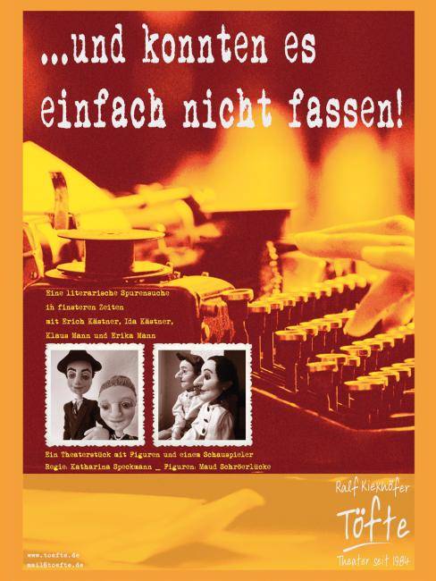 Plakat zum Theaterstück "... und konnten es nicht fassen"