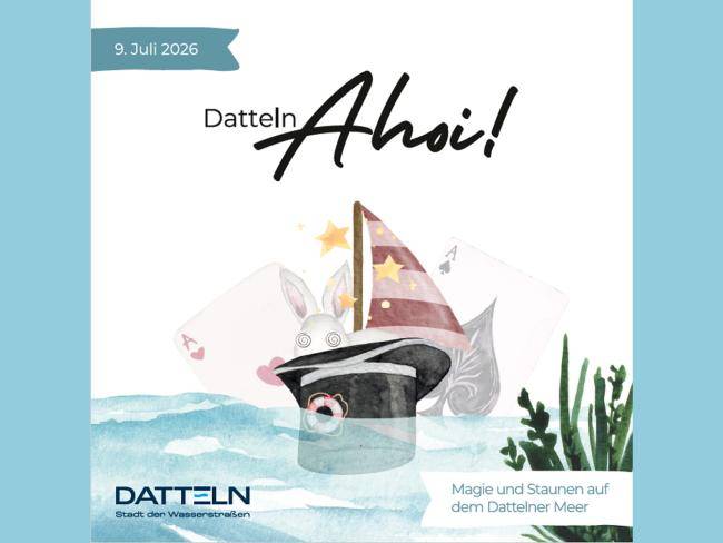 Titelbild des "Datteln Ahoi!"-Flyers zur Veranstaltung mit Mentalmagier
