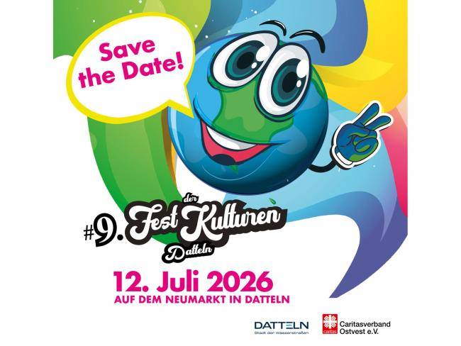 Hinweis mit Logo (Buntolino) auf das Fest der Kulturen 2026