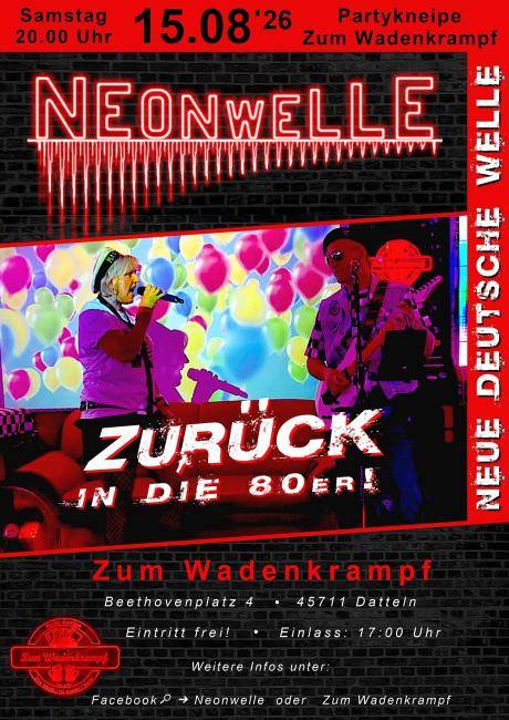 Neonwelle Plakat Wadenkrampf