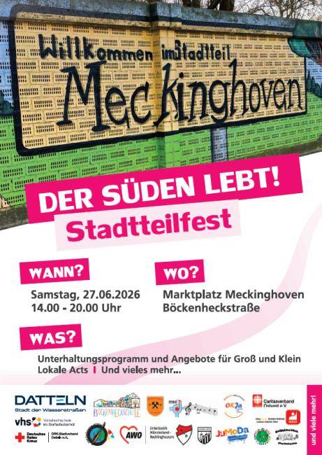 Flyer für das Stadtteilfest im Dattelner Süden