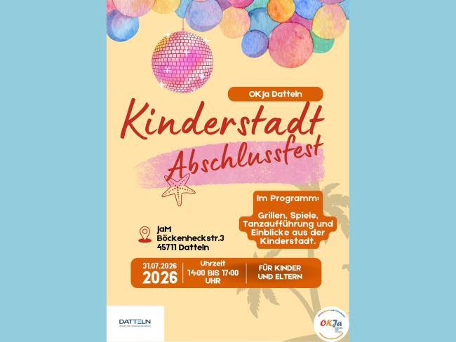 Flyer Kinderstadt-Abschlussfest