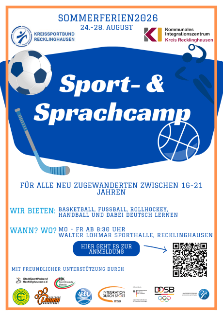 Flyer für das Sprach- und Sportcamp 2026