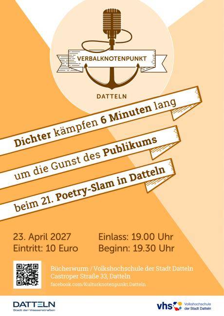 Plakat für den Verbalknotenpunkt-Poetry-Slam am 23. April 2027