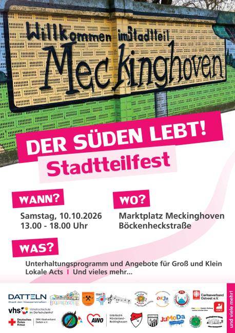 Flyer für das Stadtteilfest 2026 im Dattelner Süden