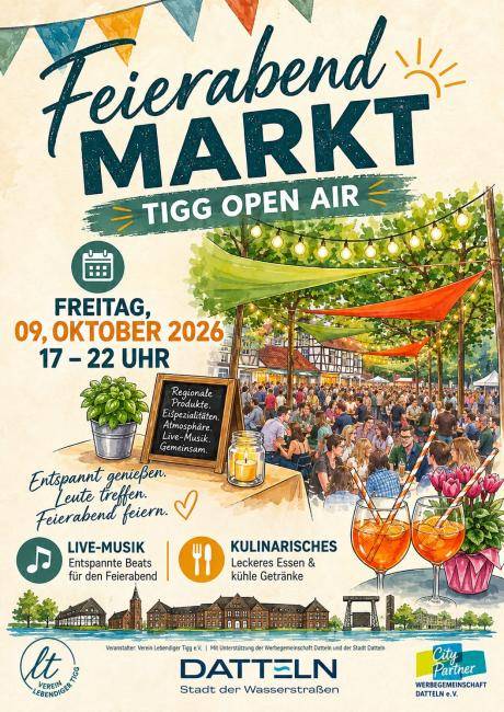 Plakat für den Feierabendmarkt am 9.10.2026