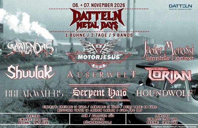 Veranstaltungshinweis zur Datteln Metal Days 2026