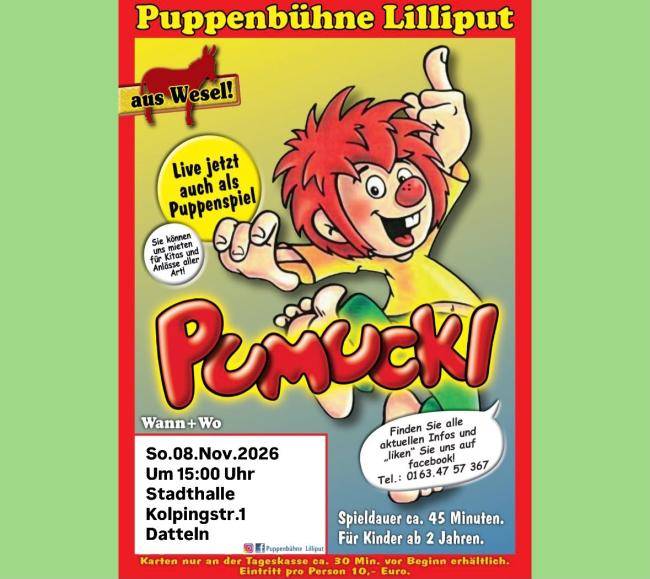 Plakat der Puppenbühne Lilliput zum Stück "Pumuckl"